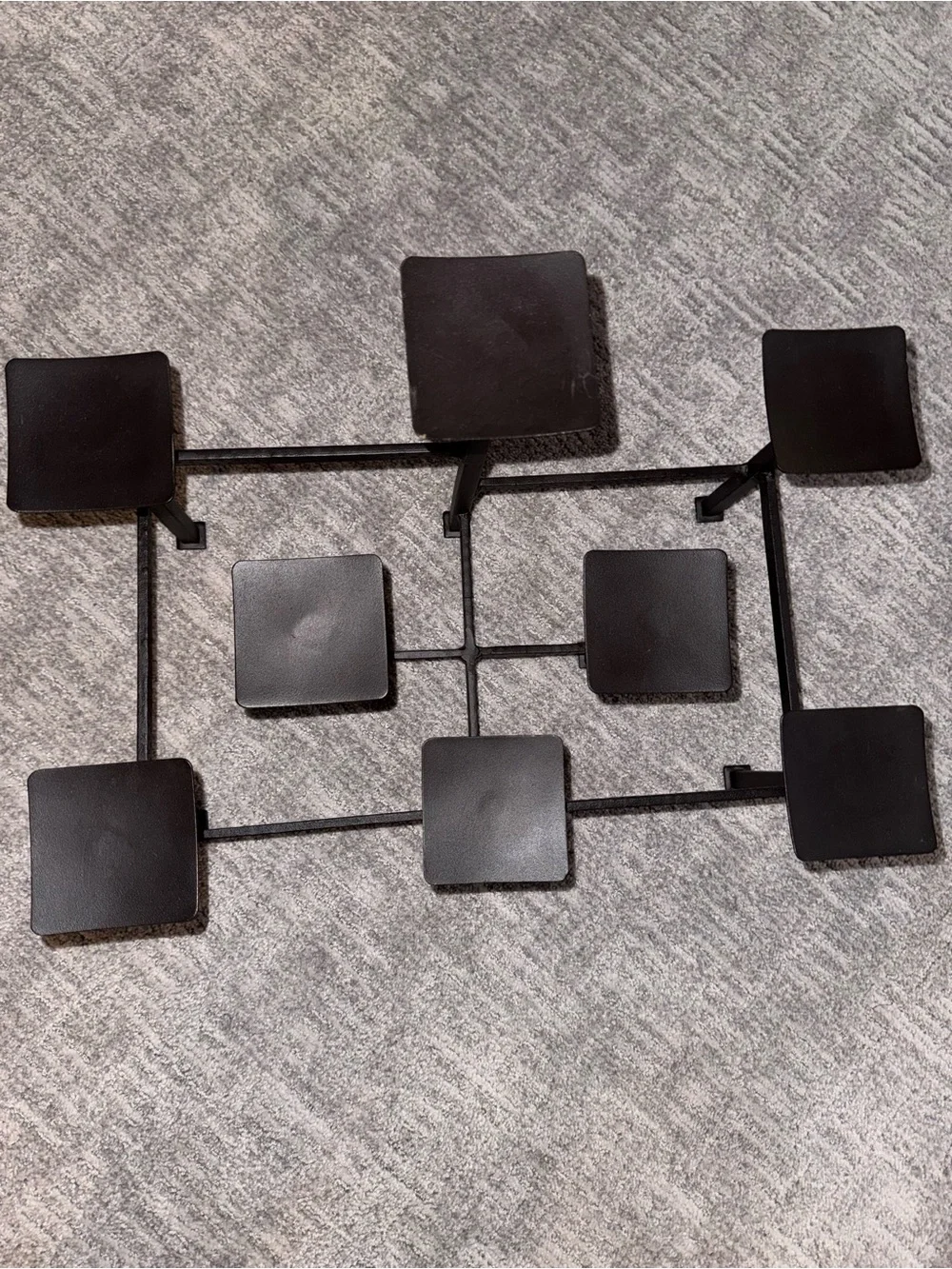 Pottery Barn 8 Candle Holder Wrought iron Fireplace Brutalist Candelabra MCM